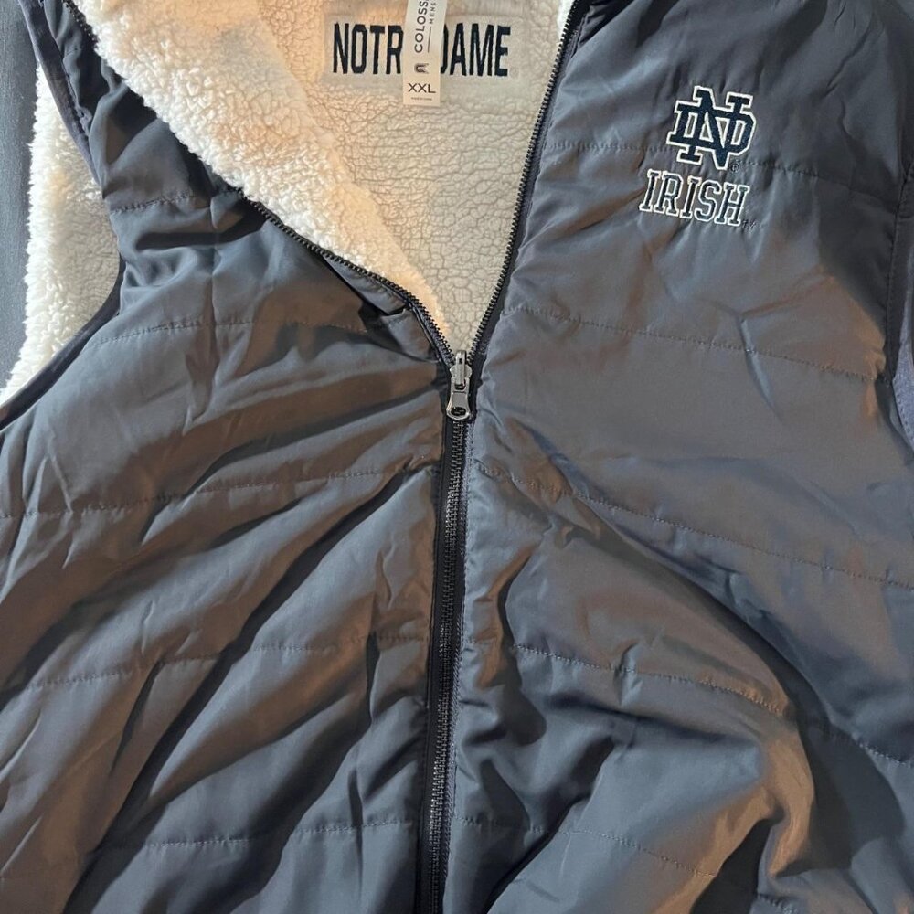Mens Colosseum Notre Dame Fleece Vest XXL
